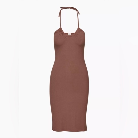 Wilfred Lanai Midi Bodycon Mocha Sorbet Dress - Picture 7 of 7